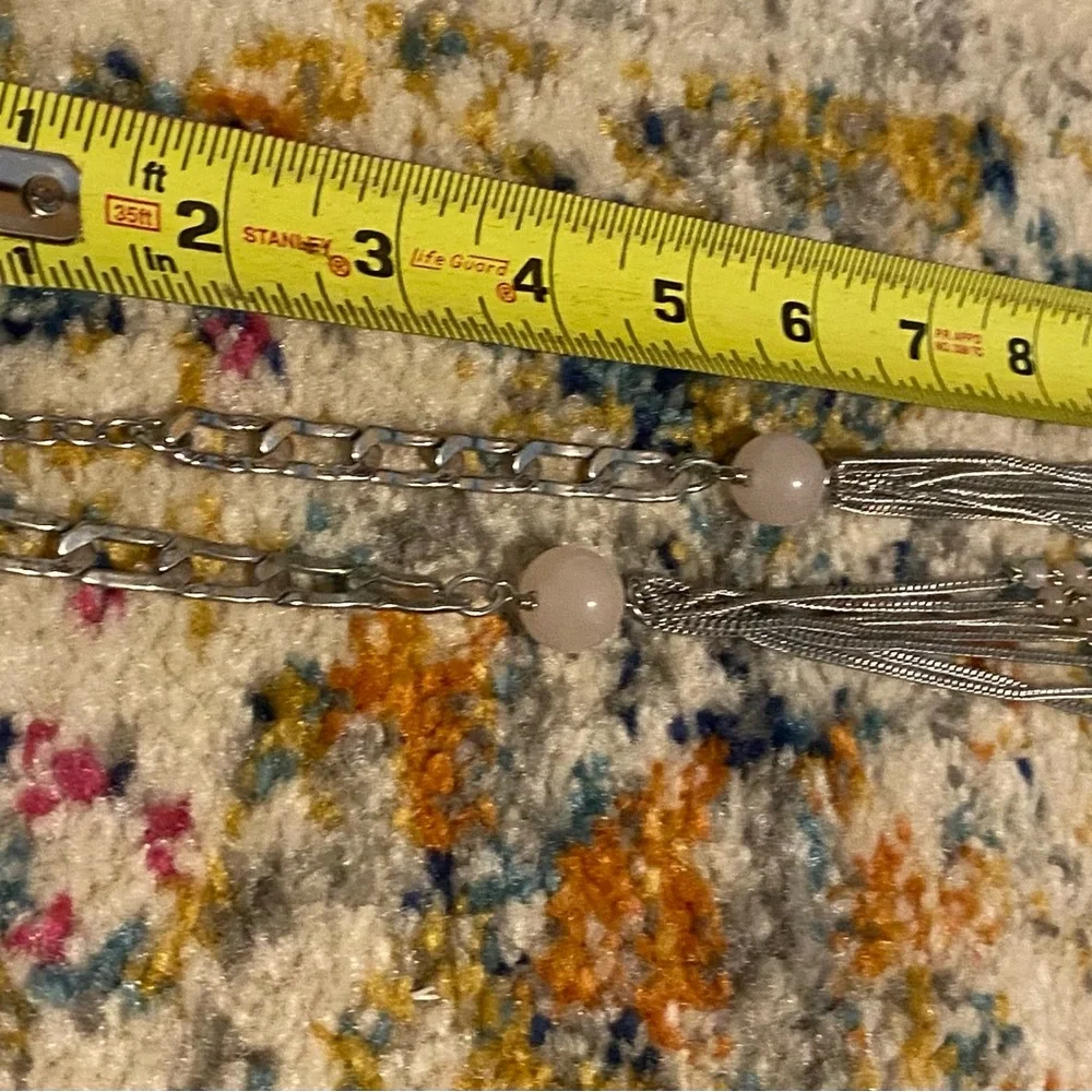 Lovely Talbots Multi-Strand Necklace with Pink Beads Boho Chic